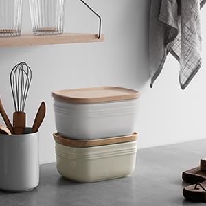 Ceramic Butter Dish (Soft White)