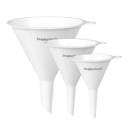 Plastic Kitchen Funnel Set of 3 (White)