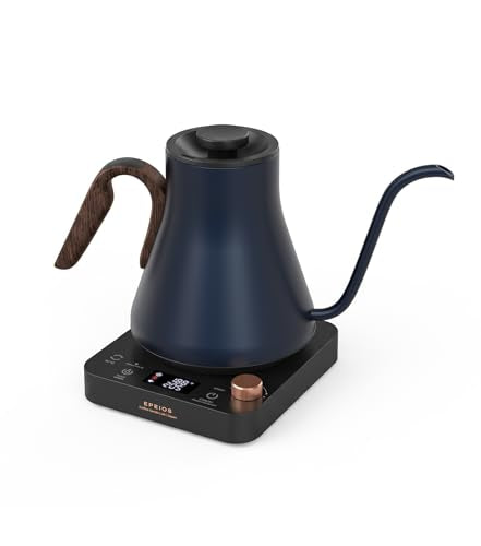 Gooseneck Electric Kettle 1°F Temperature Control (Navy Blue)