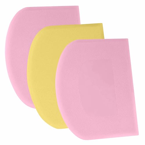 Dough Scraper Bench Scraper (15x11cm/5.9x4.3'' / Pink+Yellow+Pink)