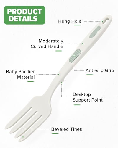 Large Silicone Flexible Cooking Fork (BW)