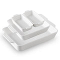 Sweejar Ceramic Bakeware Set of 4 (White / Baking dish)