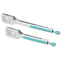 Kitchen & Grill Tongs Set of 2 (Aqua Sky)