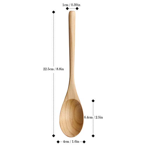 9In Wooden Spoons (6 Pcs Yellow Japanese Natural Wooden Spoon)