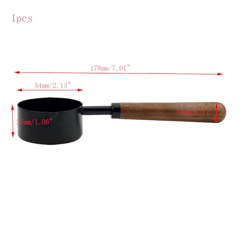 1 4 Cup Stainless Steel Measuring Cup with Wood Handle (1/4 Cup)