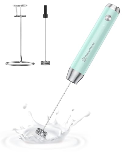 LunaFro Rechargeable Milk Frother (Blue)