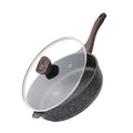 Nonstick Deep Frying Pan Skillet with Lid (Classic Granite / 11 Inch)