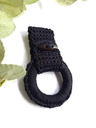 Hanging Kitchen towels ring (Black)