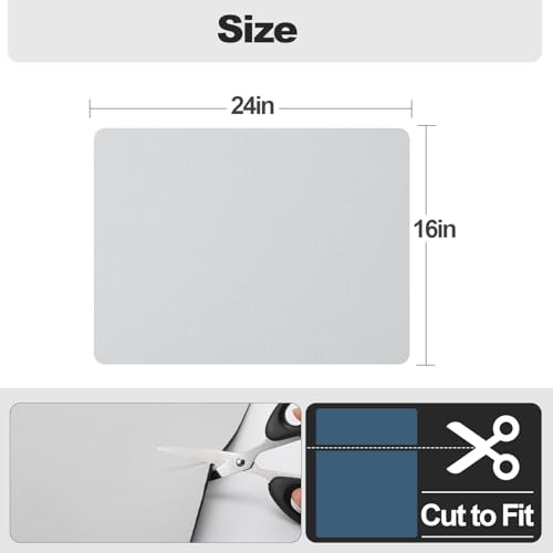 Dish Drying Mat for Kitchen Counter (Light Grey / 16" x 24")