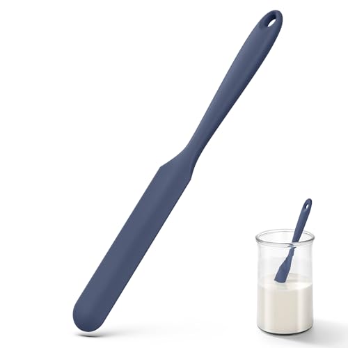Skinny Silicone Jar Spatula Scraper (Midnight Blue / 9.72 in)