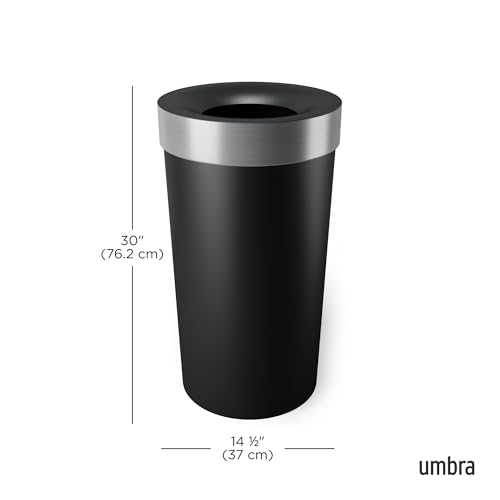 Vento Kitchen Trash Can (Black/Nickel)