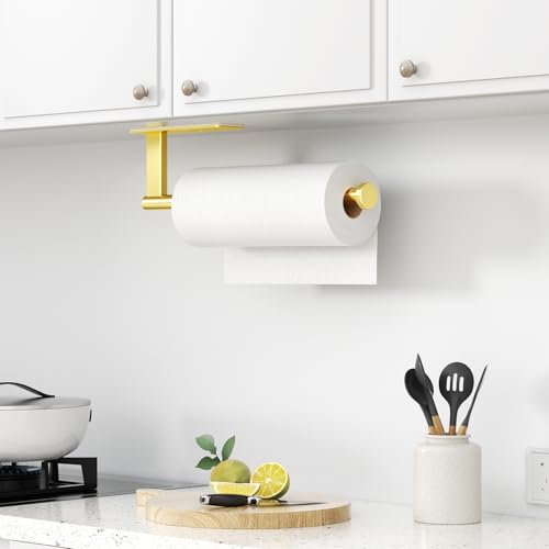 Paper Towel Holder Under Cabinet (Gold)