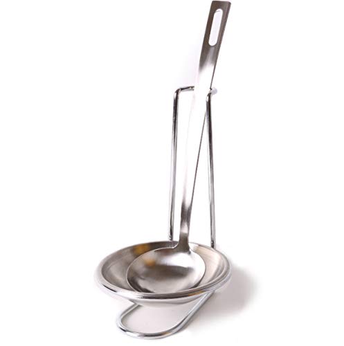 304 Stainless Steel Single Ladle Holder with 4.3 inch bowl (Silver Single)