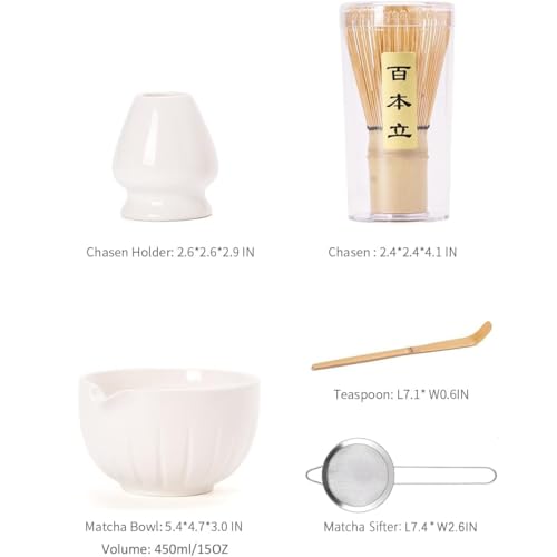 Matcha Set Match Bowl and Whisk (White)