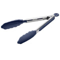 Kitchen Tongs with Silicone Tips for Cooking Serving (9in / Navy Blue)
