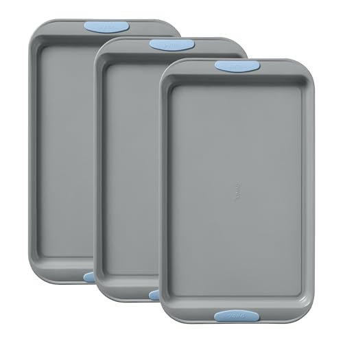 3 Piece Metal Cookie Sheet Bakeware Set (3 Piece Cookie Sheet / Cerulean)