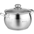 Classic 4 Quart Stainless Steel Stock Pot with Glass Lid (4 Quarts)