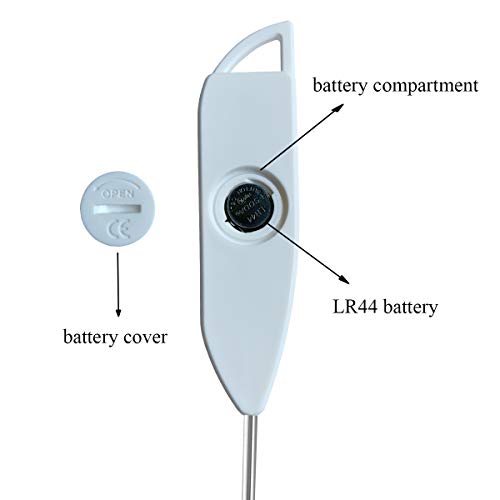 Digital Meat Food Thermometer for Candy Candle Milk BBQCooking Kitchen BBQ (23.1 x 2.5 x 1.5 cm)