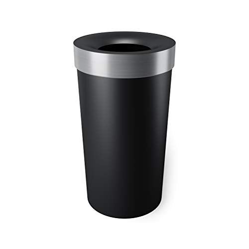 Vento Kitchen Trash Can (Black/Nickel)
