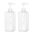 Plastic Pump Bottle Refillable Lotion Soap Dispenser 22oz Clear 2 Pack (22oz/650ml / Clear)