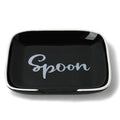 Farmhouse Ceramic 4.75 Inch Spoon Rest for Kitchen (Black)