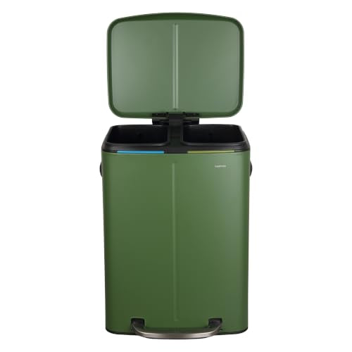 Marco 10.6 Gal Double Bucket Step Trash Can (Pine Green)