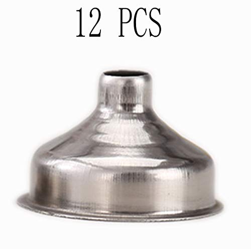 12 Pcs Stainless Steel Mini Funnels 1.25 Inch for Miniature Bottles (12 pack)