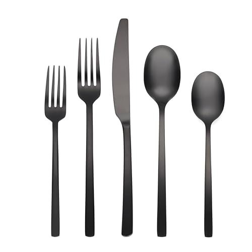 Beacon Black Satin 20 (Black Satin / 20-Piece Flatware Set)