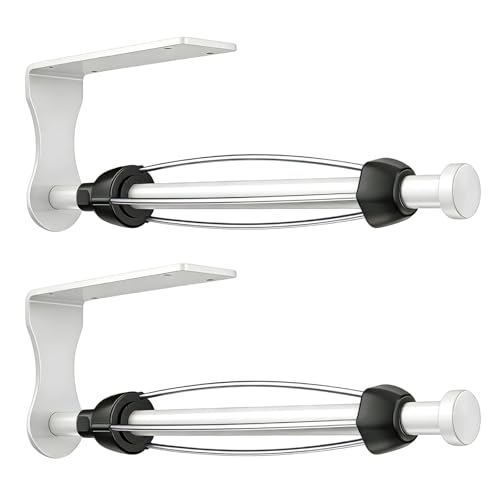 Paper Towel Holder Under Cabinet Suitable for Kitchen & Bathroom (White)