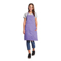 Adjustable Bib Apron with Pocket Extra Long Ties for Women Men (Lavender)