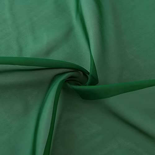 Sheer Voile Window Treatment Rod Pocket Curtain Panels for Kitchen Bedroom Living Room Drapes Sunlight Filtering Privacy Semi Home Decor Assorted Colors Sizes (Foliage Green / 52"W x 45"L (Pack of 2))
