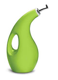 Solid Glaze Ceramics EVOO Olive Oil Bottle Dispenser with Spout (Green / 24 Ounces)