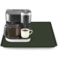 Silicone Coffee Maker Mat with Lip for Countertops (Dark Olive / 19.7'' x 15'')