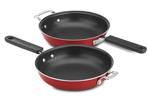 FP2-24R 10-Inch Nonstick Set Frittata Non-Stick Sauce Pan, Red (Red / 10-Inch)