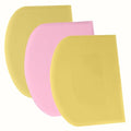 Dough Scraper Bench Scraper (21x14cm/8.3x5.5'' / Yellow+Pink+Yellow)