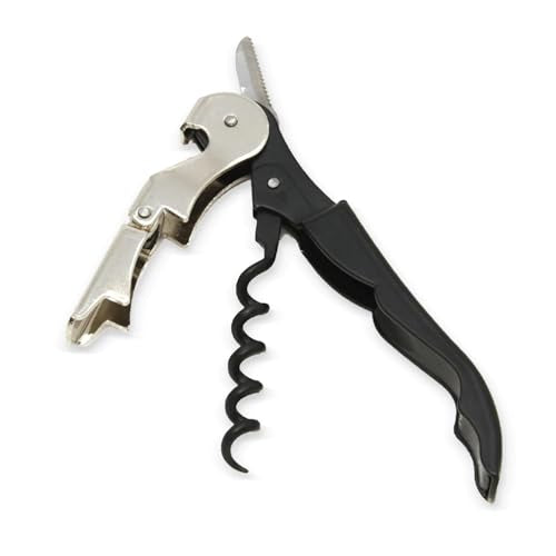 Select Waiters Corkscrew with Foil Cutter and Bottle Opener (Stainless Steel/Black / 5 inches in length)