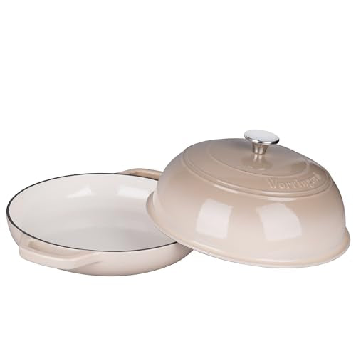 Enameled Cast Iron Dutch Oven Pot with Lid (Latte)