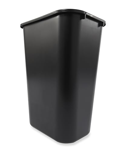 Rubbermaid Commercial Wastebasket Trash Container (10.25 Gallons / Black)