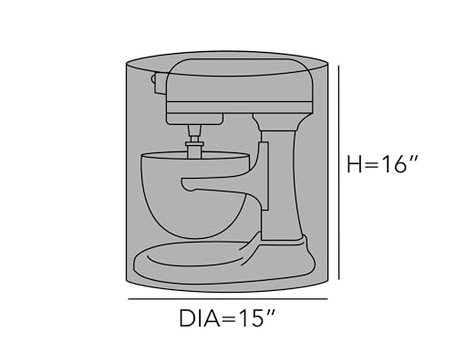 Stand Mixer Cover (Red Quilted Polyester / 15 DIAMETER x 16H)