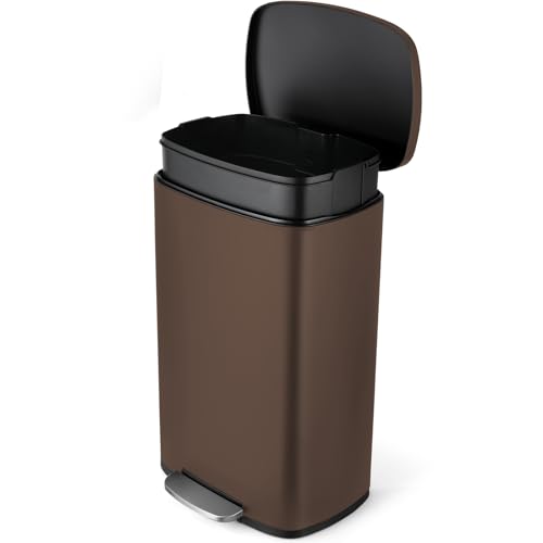 8 Gal Kitchen Trash Can (Brown / 8 Gal)