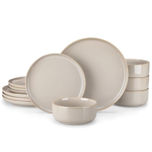 PLAYA Plates and Bowls Sets (Gray / 12 Pcs (Service for 4))