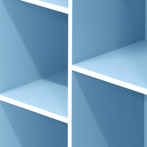 LUDER Book Shelf (White/Light Blue / 5-Cube)