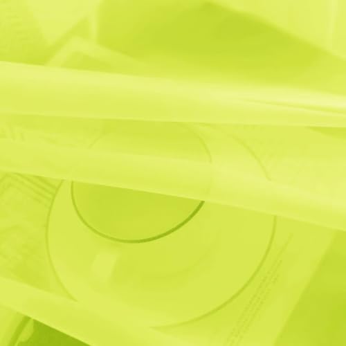 Basic Rod Pocket Sheer Voile Window Curtain Panels Chartreuse 1 Pair 2 Panels 52 Width 63 Inch Long for Kitchen Bedroom Children Living Room Yard（Chartreuse (Chartreuse / 52"W x 63"L (Pack of 2))