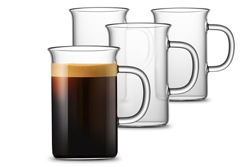 4pcs Set Iridescent Glass Coffee Mugs (14 oz Rainbow coffee Cups)