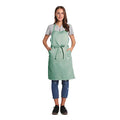 Adjustable Bib Apron with Pocket Extra Long Ties for Women Men (Gossamer Green)