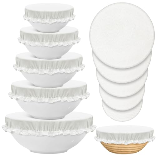 10 Pack Cloth Bowl Covers for Bread Rising (Linen)