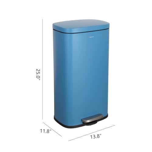 Curtis 8 Gal Step Trash Can Soft Close 25" (Bright Cobalt Blue)