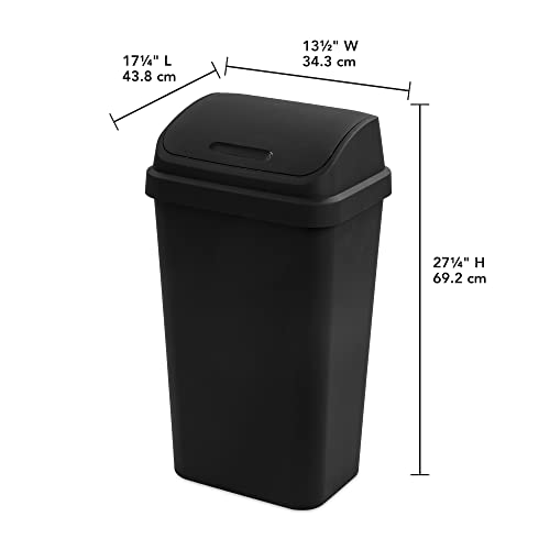 Wastebasket SWINGTOP BLK 13GA 10899004