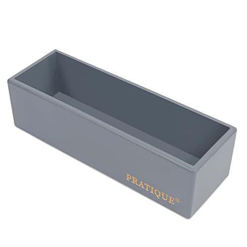 Bamboo Drawer Organizer (Grey / 8.9*3*2.6 inch)
