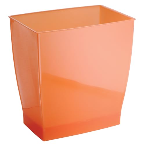 Small Plastic Bathroom Trash Can (Orange / Pack of 1)